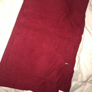 Coach Red Winter Scarf with Emblem